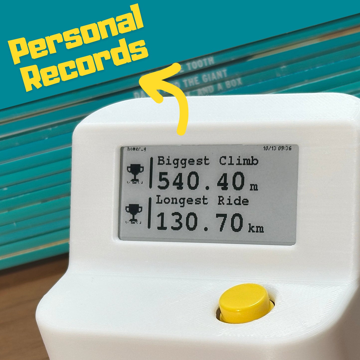 E-ink Annual Cycling/Running Goal Tracker