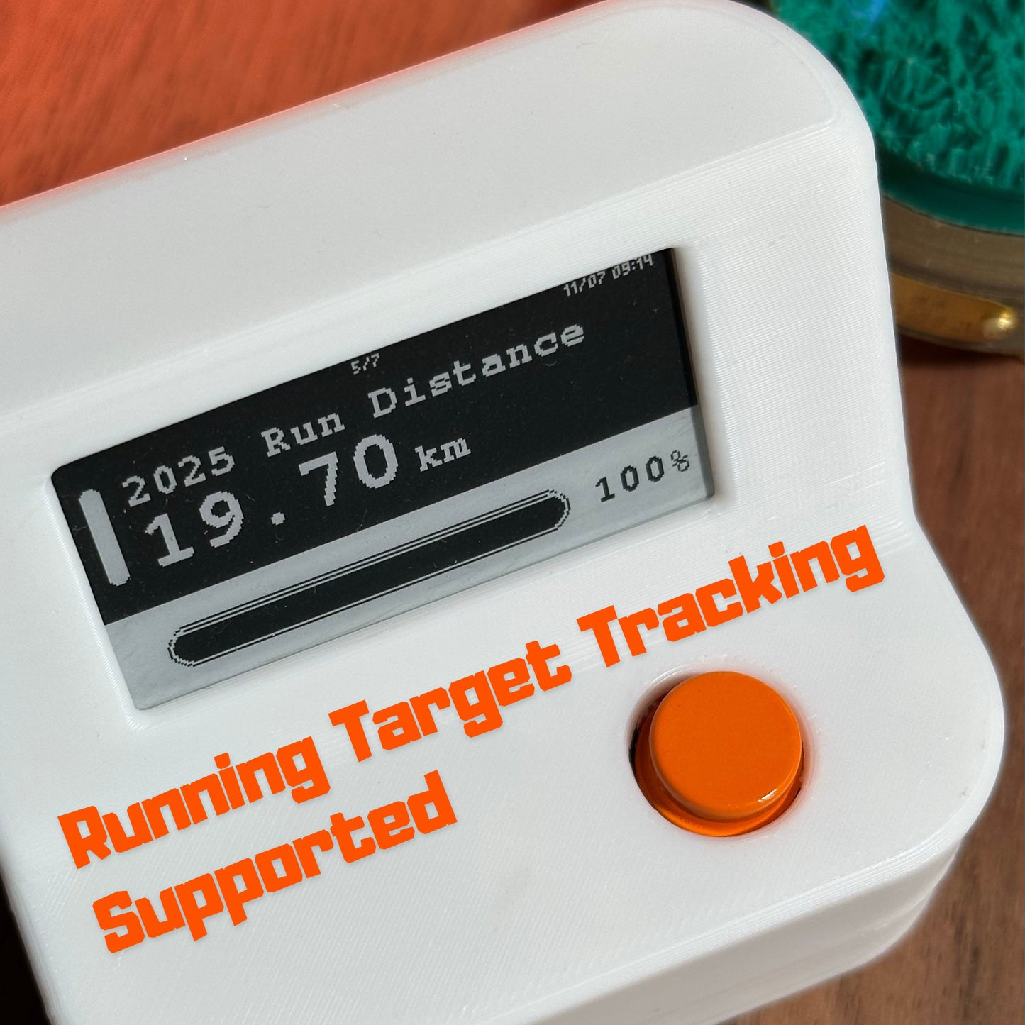 E-ink Annual Cycling/Running Goal Tracker