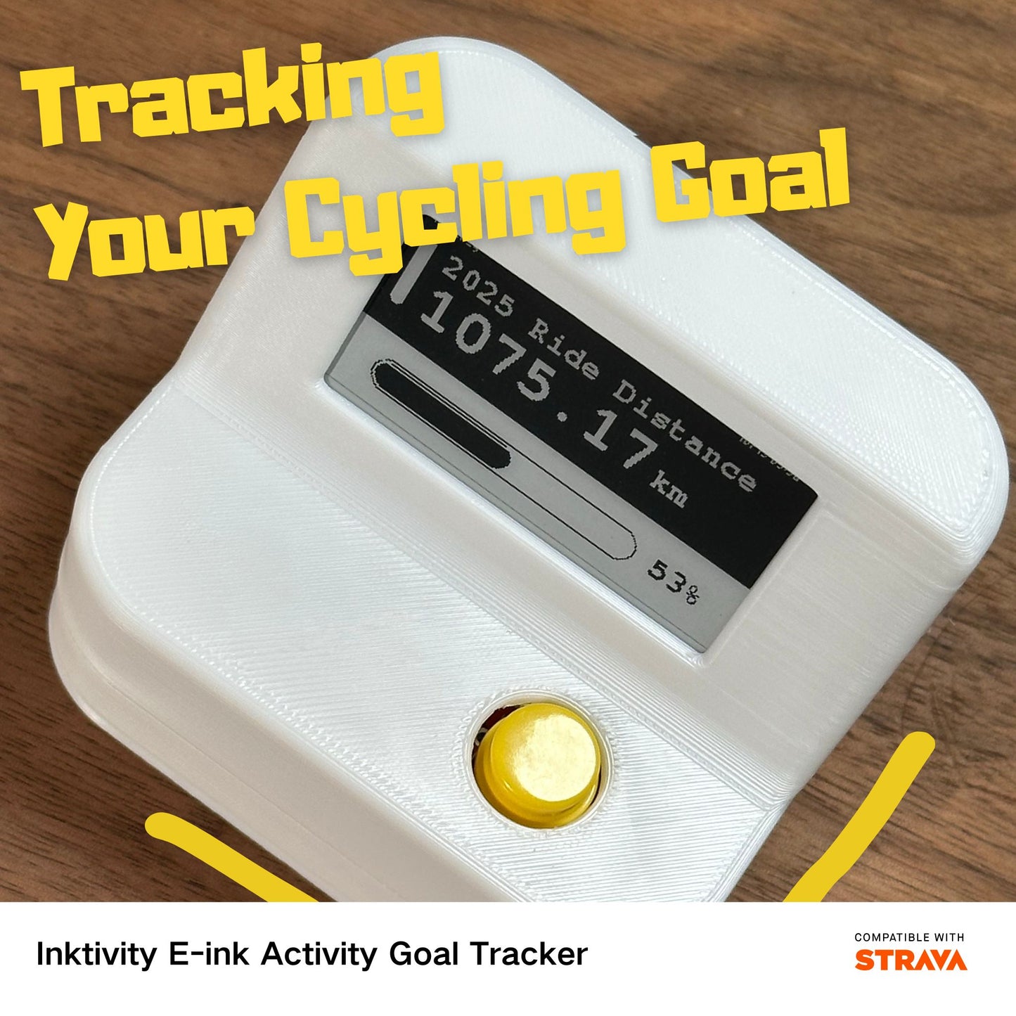 E-ink Annual Cycling/Running Goal Tracker